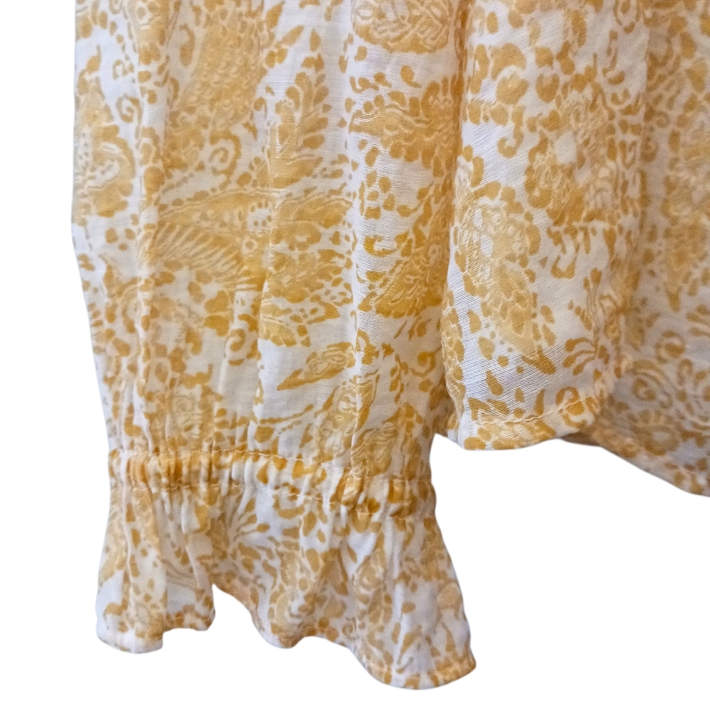 J.Crew Sheer Floral Blouse with Ruffle Detail- Lined-Size XL- EUC $98 Retail - Picture 7 of 10